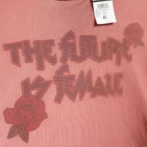 Rue21 Freeze future is female mesh layer graphic T